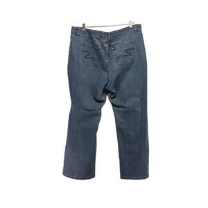 LIZ CLAIBORNE Women's Plus Size 22 Dark Wash Bootcut Stretch Denim Blue Jeans